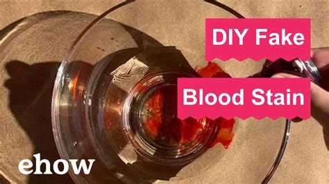 staining clothes with fake blood